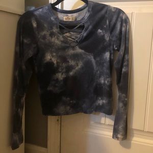 Blue tie dye long sleeve